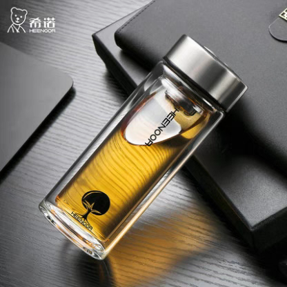 希诺双层玻璃杯男女便携水杯子商务泡茶杯经典系列6700 6701 6702