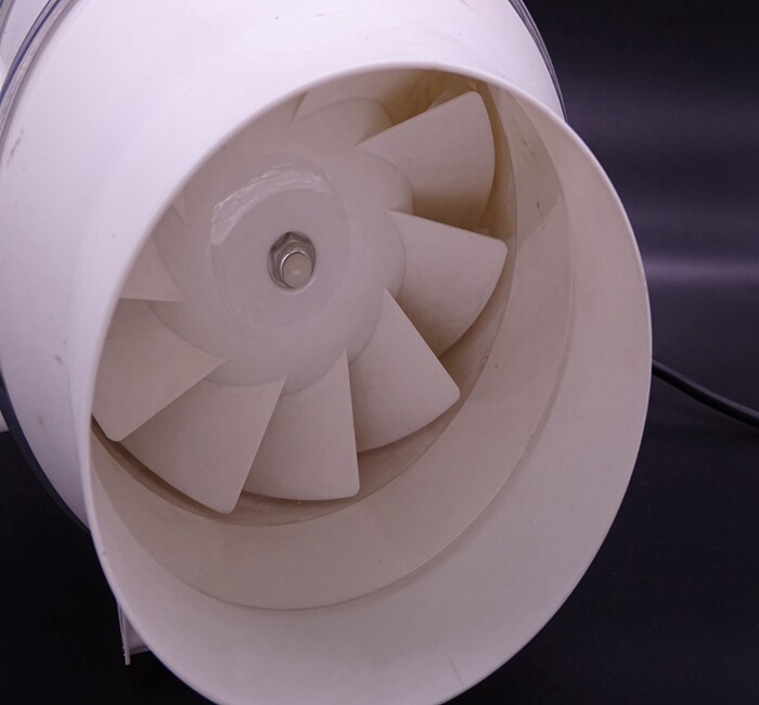 成亿金属壳4寸斜流增压圆形管道风机100静音换排风扇强力送抽风排