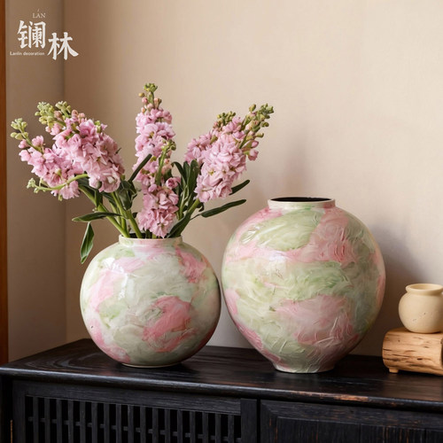 中式复古家居花瓶陶瓷摆件水培