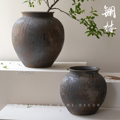 镧林景德镇粗陶陶瓷花瓶鲜花水培