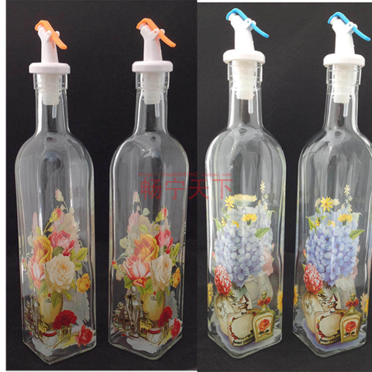 油壶玻璃液体调味瓶橄榄油瓶香油瓶方形玻璃瓶油壶料酒瓶新款油壶