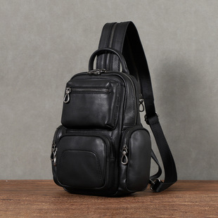 男女士多功能复古手工双肩包头层牛皮真皮单肩斜挎手提胸包潮男包