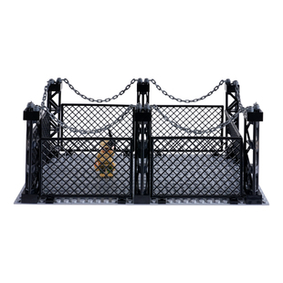 MOC兼容乐高围栏军事基地场景配件网格铁网监狱防护网diy拼装玩具