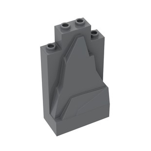 深灰4513326 2x4x6大块岩石山墙壁板小颗粒零配件 国产积木 47847