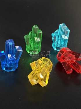 国产MOC兼容30385小颗粒积木装饰零配件 宝石 矿石 水晶石 透明蓝