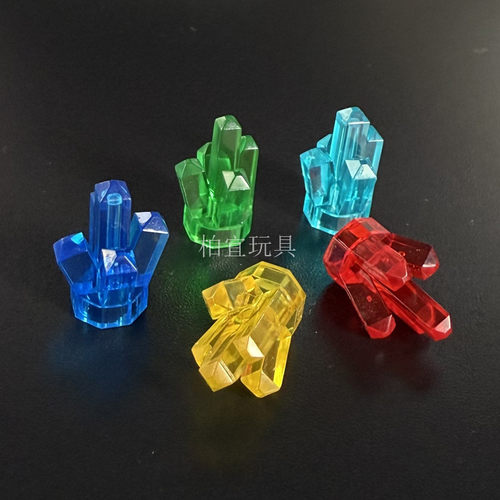 国产MOC兼容30385小颗粒积木装饰零配件 宝石 矿石 水晶石 透明蓝