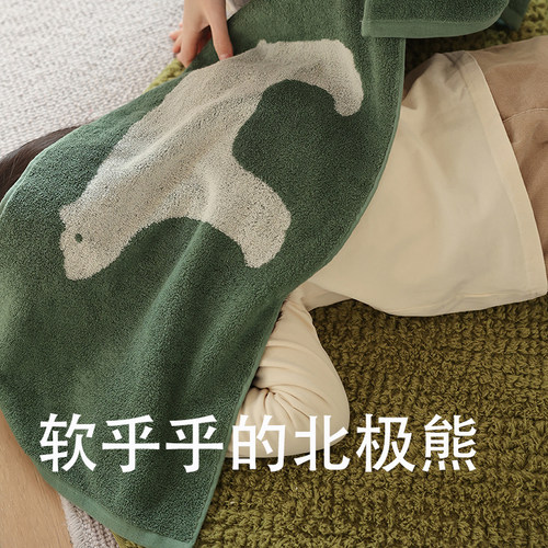 北极熊毛巾男女纯棉洗脸全棉儿童