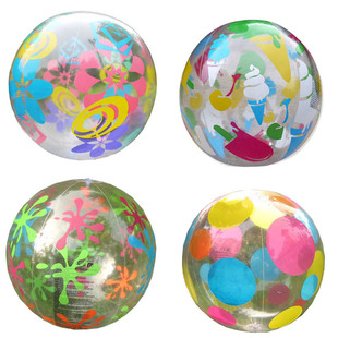 外贸加厚环保透明水球充气款儿童游泳戏水球手球玩具成人沙滩排球