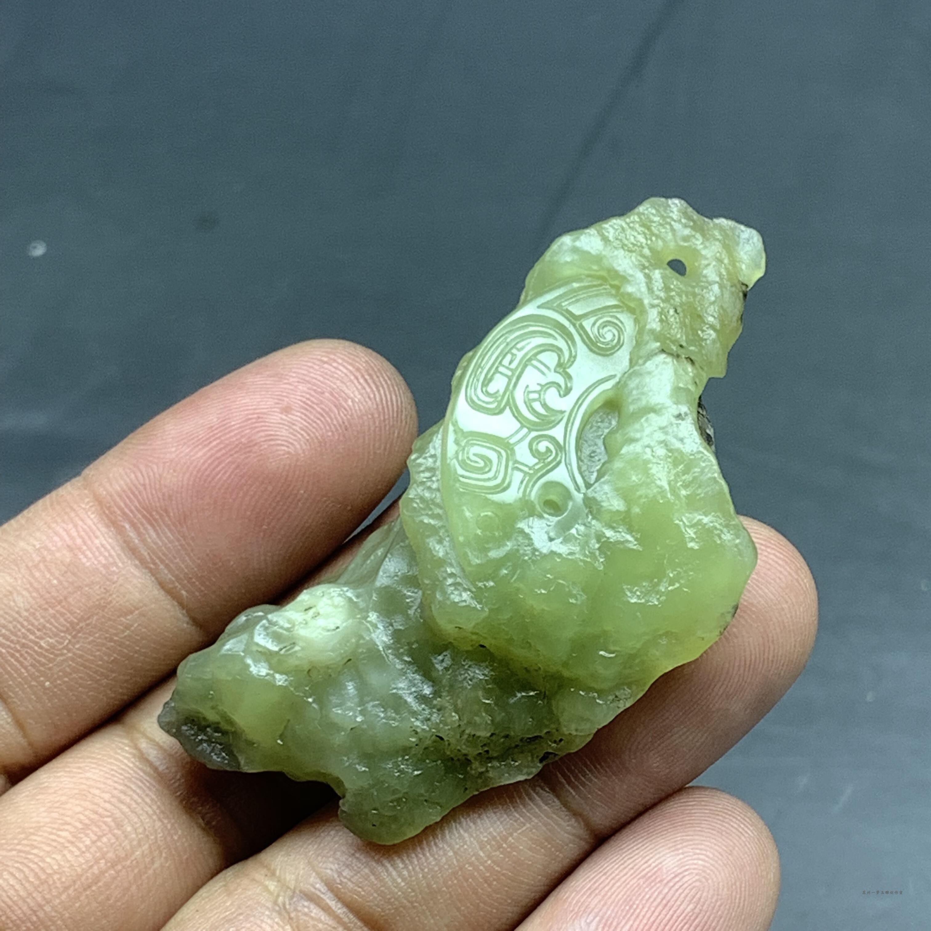 仿古玉璜/黄口戈壁料/和田玉/挂件/苏工/私人订制/来料加工