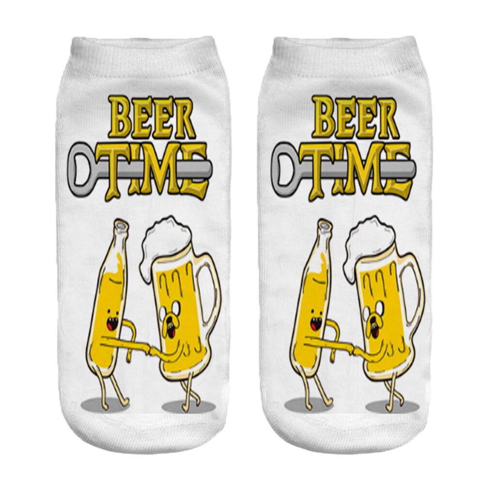 3D printed socks, short socks, beer, potato chips, doughnuts, cute and funny men's and women's socks, I'M GAMING socks thumbnail 3