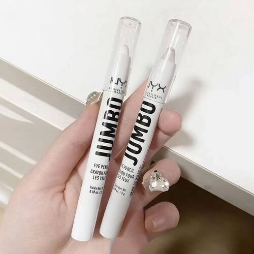 NYX jumbo eye胖胖眼影笔卧蚕笔高光提亮笔604哑光白608珠光白