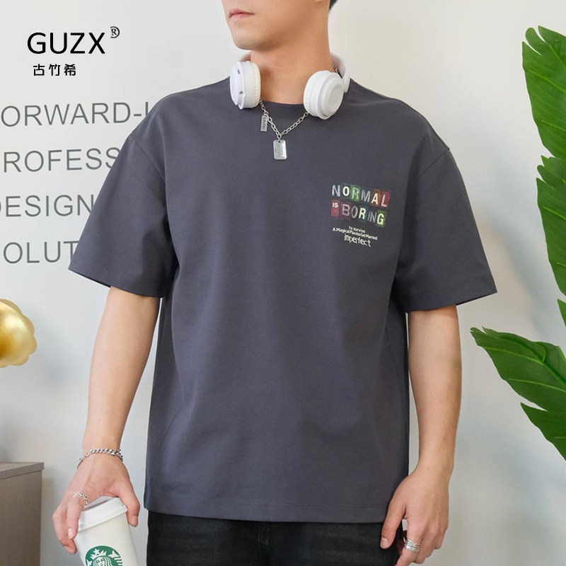 2026夏季男士字母印花短袖T恤