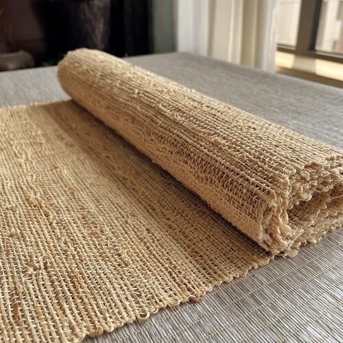 侘寂风苎麻隔热茶席中古风桌旗