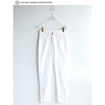 EdwardAchour3折白色修身裤