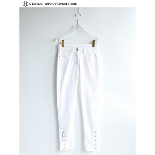 EdwardAchour3折白色修身裤