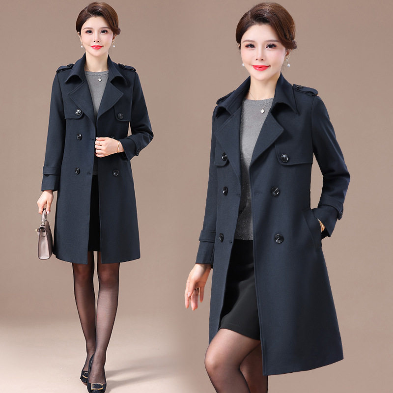 妈妈春秋外套高贵特大码mm胖潮大衣中老年人女装洋气风衣加肥加大