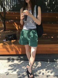 现bubble韩代TEMPTING 东大门百搭休闲短裤实体秒发