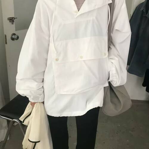 现bhbble韩代WE ARE舒适休闲百搭连帽套头外套实体秒发假一赔十