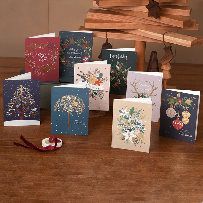 圣诞节贺卡信封套装 立体3d手工自制diy留言礼物卡片 手写圣诞平安夜新年祝福感谢卡创意ins风商务感恩明信片