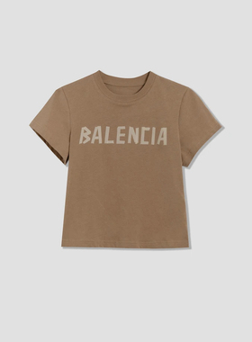 FOREVERCAN“巴黎日记”基础百搭短款短袖T恤上衣  ST18870