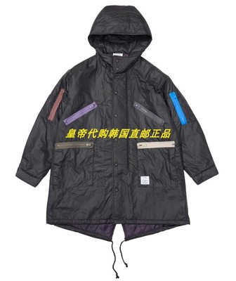 皇帝代购韩国男装ZIPPER OVERSIZED FISHTAIL PARKA FROM KOREA