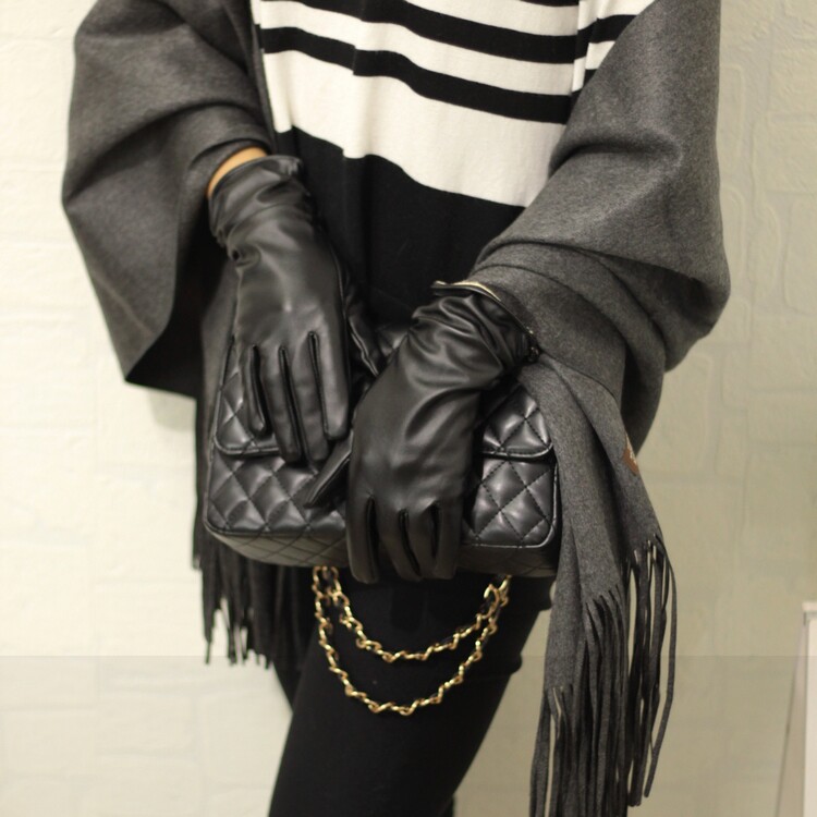 加绒加厚防寒简约百搭风保暖手套