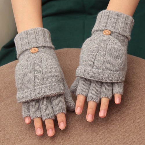 手套日系学生写字素色文艺女冬