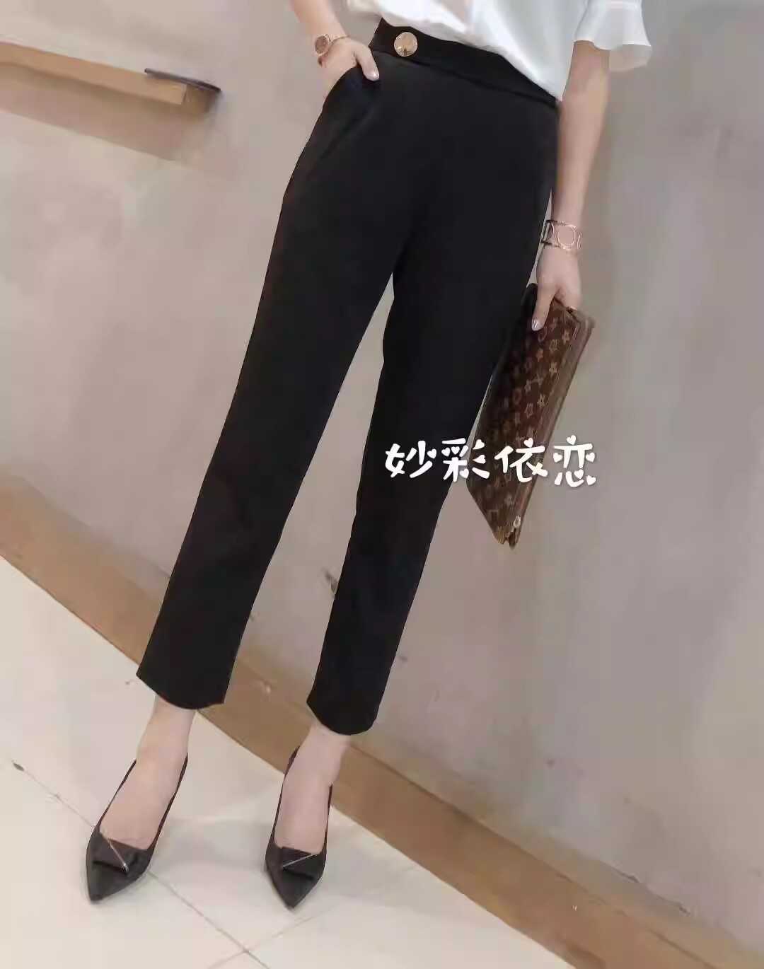 休闲裤高腰新款九分管西裤