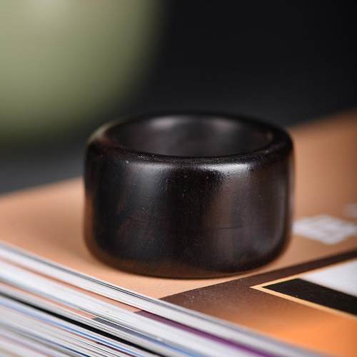 紫光檀黑檀木质扳指指环礼物大拇指把件把玩礼品东非黑黄檀