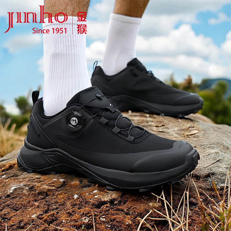 金猴男鞋2025秋季新款户外休闲徒步鞋防滑耐磨登山鞋轻便旅游鞋男