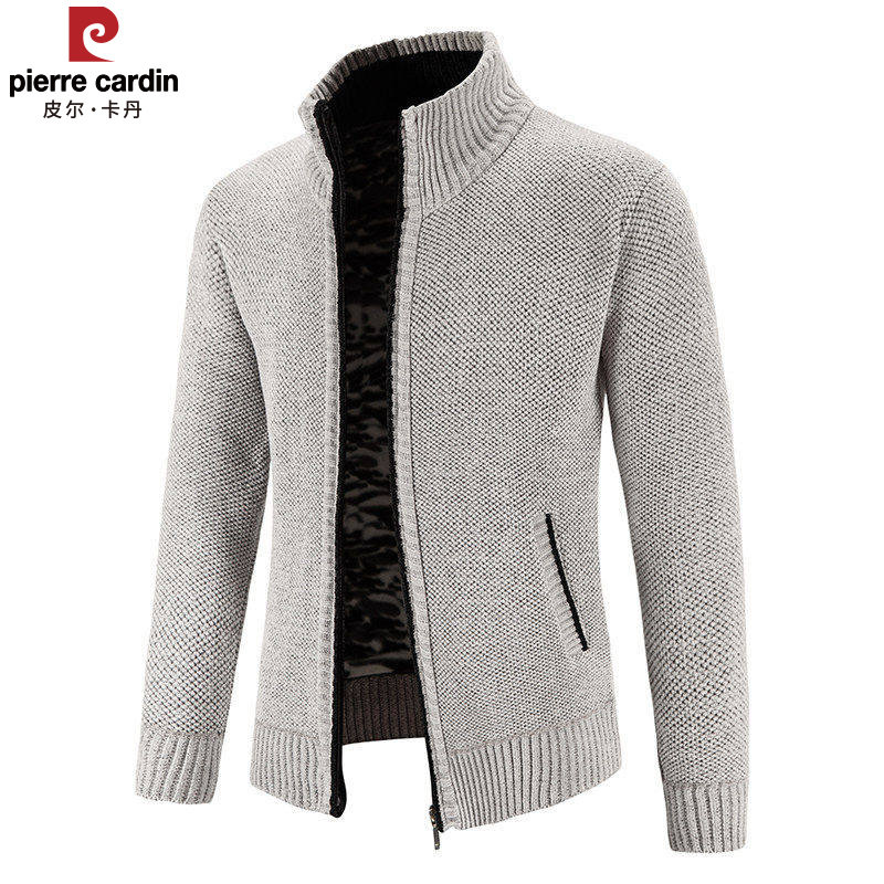 皮尔卡丹雪尼尔针织开衫男冬季高端保暖毛衣外套爸爸内搭打底线衣,男装,针织衫/毛衣,淘宝优惠券,粉丝福利购,淘宝优惠卷