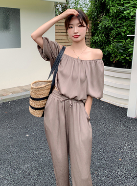 现货：夏装新款洋气时尚多变穿法两件套阔腿裤C135-5076P135K188