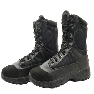 7号物资 犀兕合甲黑色伞降突击战术靴中短款包脚感强非马丁靴可比