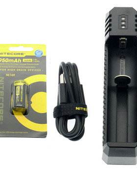 奈特科尔 16340锂电池RCR123A锂离子电池可充电950mAh/3.6V电压