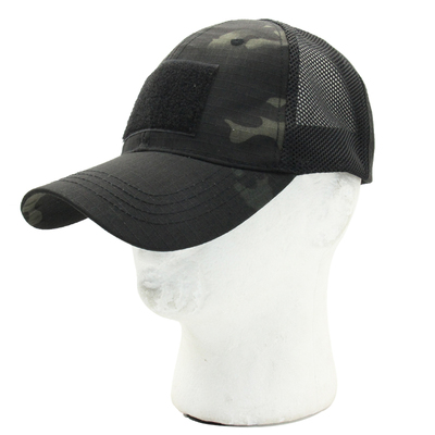 犀兕合甲户外军迷用MCBK暗夜黑CP棒球帽中网版透气不痒大小可调节