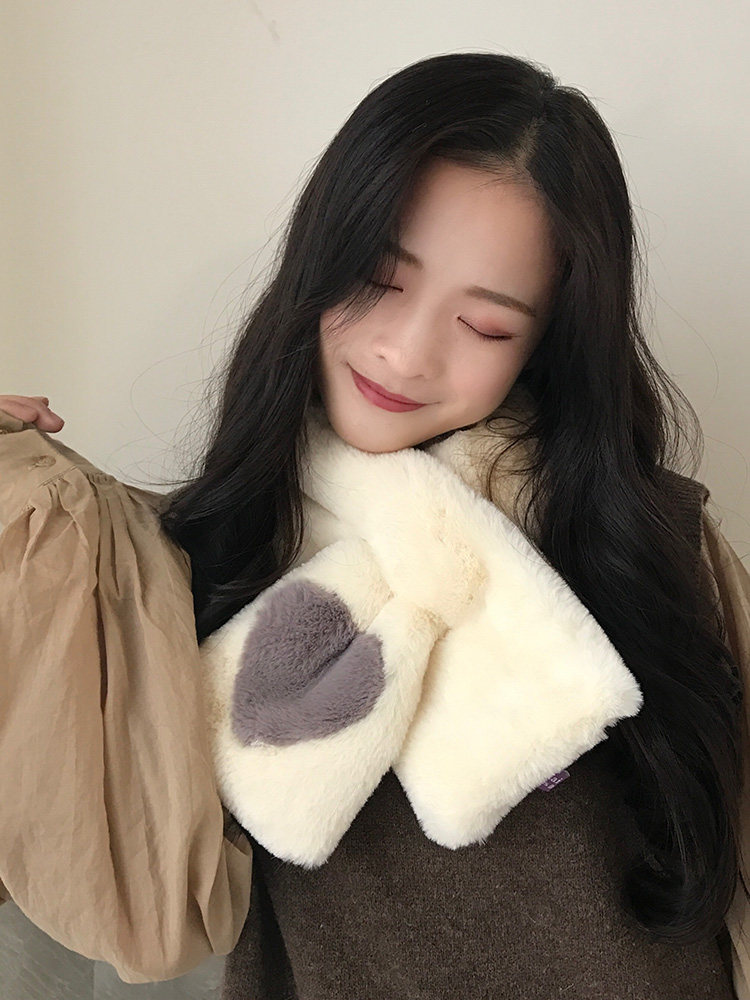 交叉围巾女加厚韩版保暖