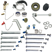 童车穿钉对丝螺丝母滑板车配件儿童升降锁扣塑料螺旋内外丝卡黄豆