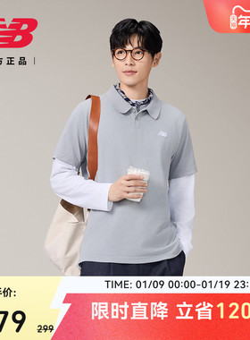 New Balance NB官方正品男休闲运动舒适翻领宽松POLO短袖MT51519
