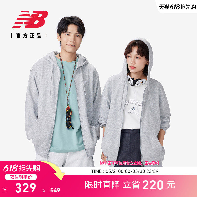 New Balance NB官方正品男女情侣款夏季运动休闲卫衣外