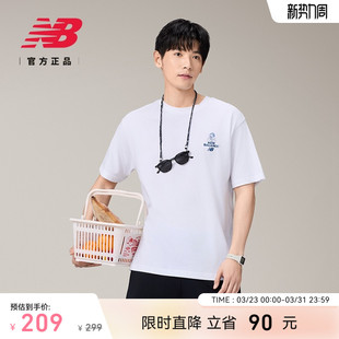 休闲舒适印花百搭潮流圆领短袖 NB官方男士 T恤MT51874 Balance New