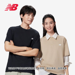 New Balance NB官方24夏季男女潮流百搭运动休闲针织短袖AMT42315