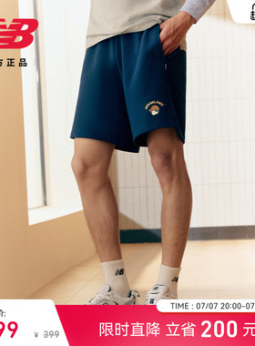 New Balance NB官方正品26新款男舒适松紧腰运动休闲短裤MB6124H1