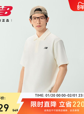 New Balance NB官方正品男运动休闲舒适翻领POLO短袖T恤NFF29191