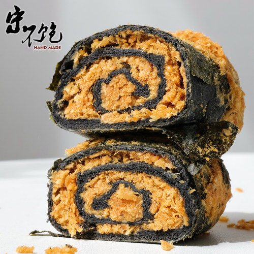 黑金香米肉松卷海苔肉松面包