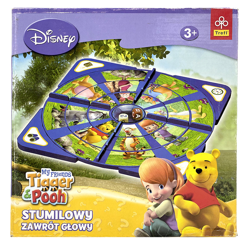 trefi tigger and pooh 儿童玩具卡通人物角色配对转盘互动游戏