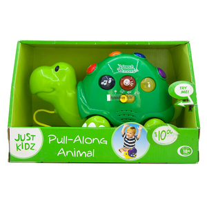 JUST KIDZ PULL ALONG ANIMAL动物声效音乐发光乌龟儿童拖拉玩具