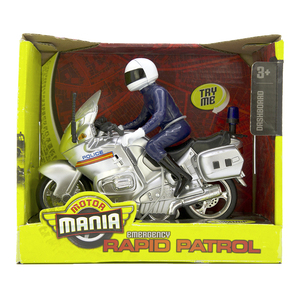 MANIA EMERGRNCY RAPID PATROL声光巡逻摩托车警笛警车儿童玩具车