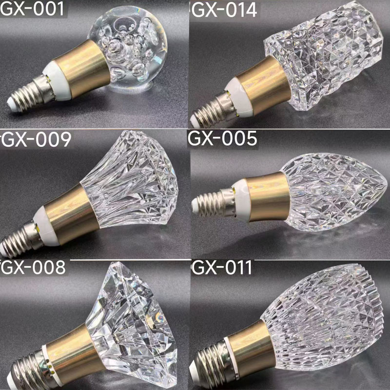 LED球泡护眼节能灯泡轻奢E27大螺口/E14小螺口亚克力透明球泡暖光