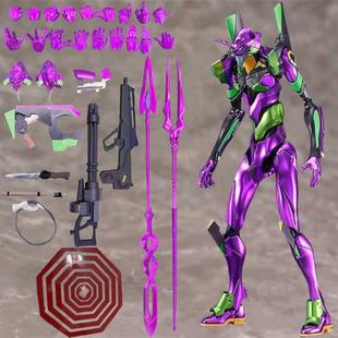 福音战士eva初号机紫螳螂电镀金属色动漫可动手办新世纪模型玩具