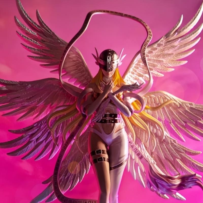 数码宝贝月神殿天使兽天女兽GK手办动漫模型可发光潮玩周边雕像